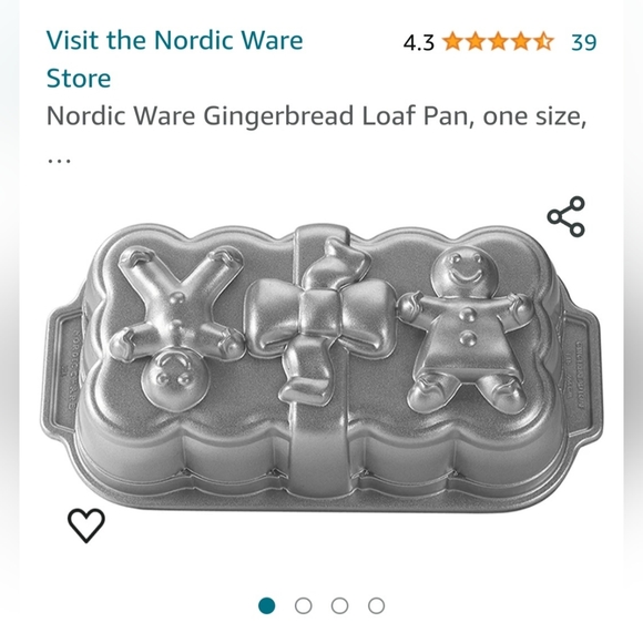 Nordic Ware Other - Nordic Ware Gingerbread Loaf Pan GUC